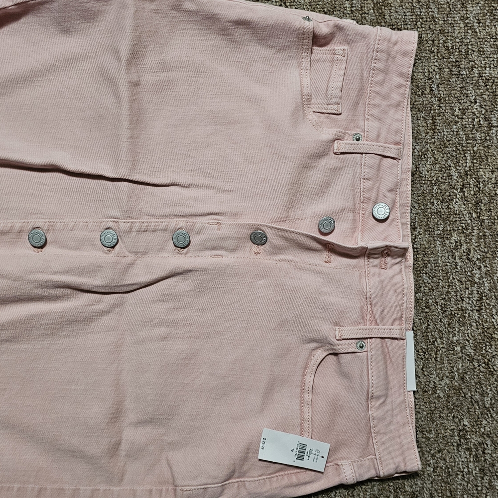 Old Navy Pink Button-Front Skirt